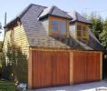 Log Cabin Post & beam double timber garage with room over