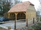 Log Cabin Double bay oak style garages and carriage houses