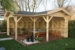 Log Cabin Helena 5 - 5.0x5.0m L shaped gazebo