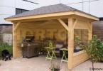 Log Cabin Helena 2 - 3.85x2.60m square gazebo