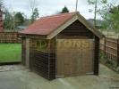 Log Cabin 3 x 6 m Single Garage Timber Framed