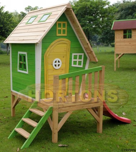 Log Cabin Whacky Tower Playhouse