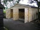 Log Cabin 5 x 5m Interlocking garage