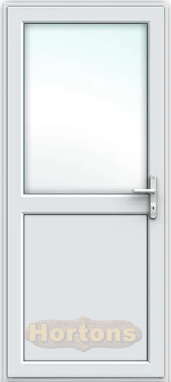 Log Cabin 850x1855mm uPVC half glazed single door