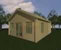 Log Cabin 35 sqm Single Storey House