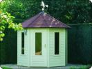 Log Cabin 2.5m Octagonal Summerhouse Lugarde Prima Jeffrey