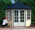 Log Cabin 3 x 2.5m Oval Summerhouse Lugarde Prima Rianne