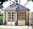 Log Cabin 3.5 x 3m Oval Summerhouse Lugarde Prima Sebia