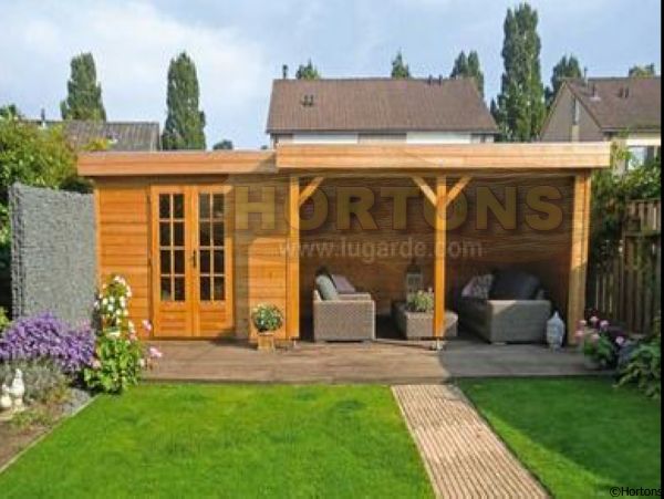 Log Cabin 7.2 x 3  Lugarde Prima Pent Summerhouse