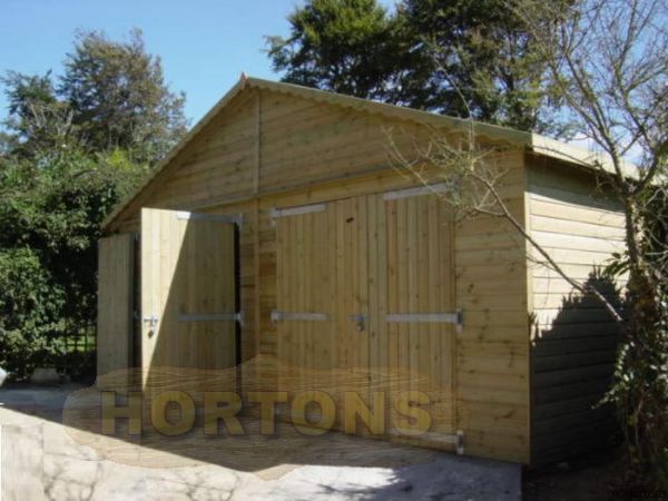 Log Cabin Sectional timber double garage