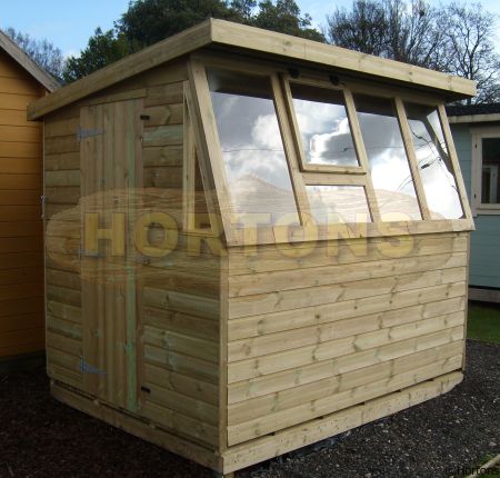 Log Cabin Single Sided Potting Shed