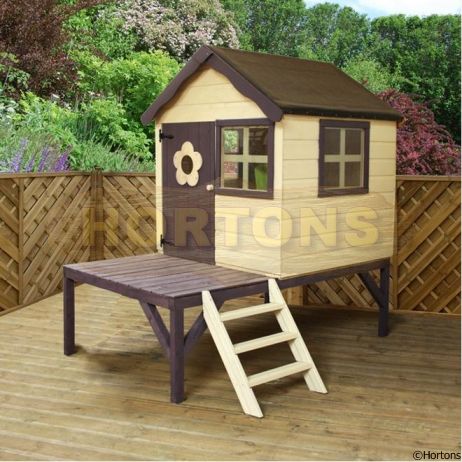 Log Cabin 4ft x 4ft Playhouse With Tower