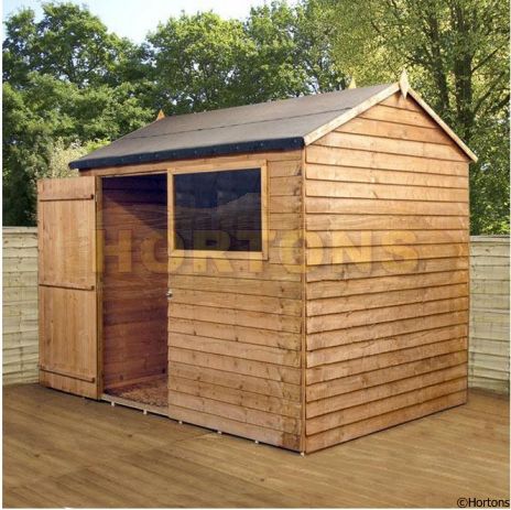 Log Cabin 4ft x 6ft Overlap Reverse Apex Shed