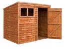 Log Cabin Value Pent 7' x 5'  Featheredge Overlap Garden Shed