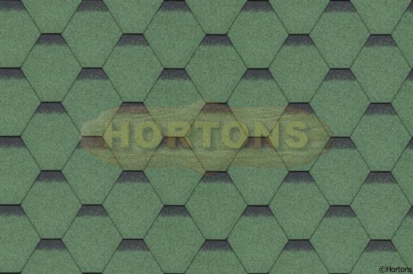 Log Cabin Heavy Duty Shaded Green Hex Shingles