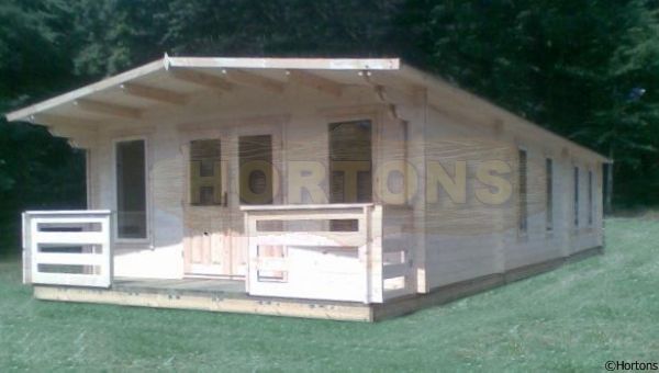 Log Cabin Folkestone Twinskin 60 + 60mm  5.0 x 13.0m