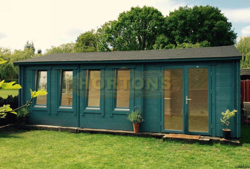 Log Cabin Watford Twinskin 70 + 70mm  8.5 x 3.5m