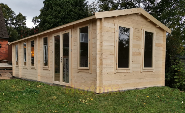 Log Cabin Buxton Twinskin 60 +  60mm   9.5 x 3.5m