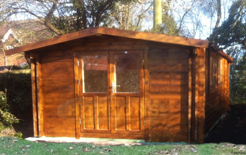 Log Cabin Upminster Twinskin 60 + 60mm 4.0 x 6.0